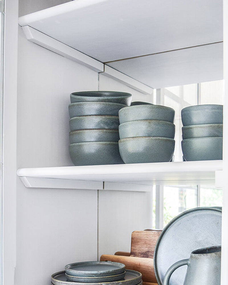 Aqua Ceramic Handmade Small Soup Bowls - Set of 4